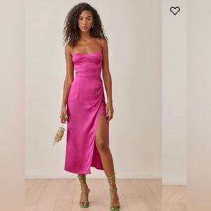 Reformation Marguerite Silk Dress - Flambé
